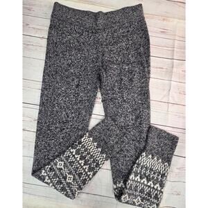 Gap Body Gray and White Sweater Leggings Size Medium